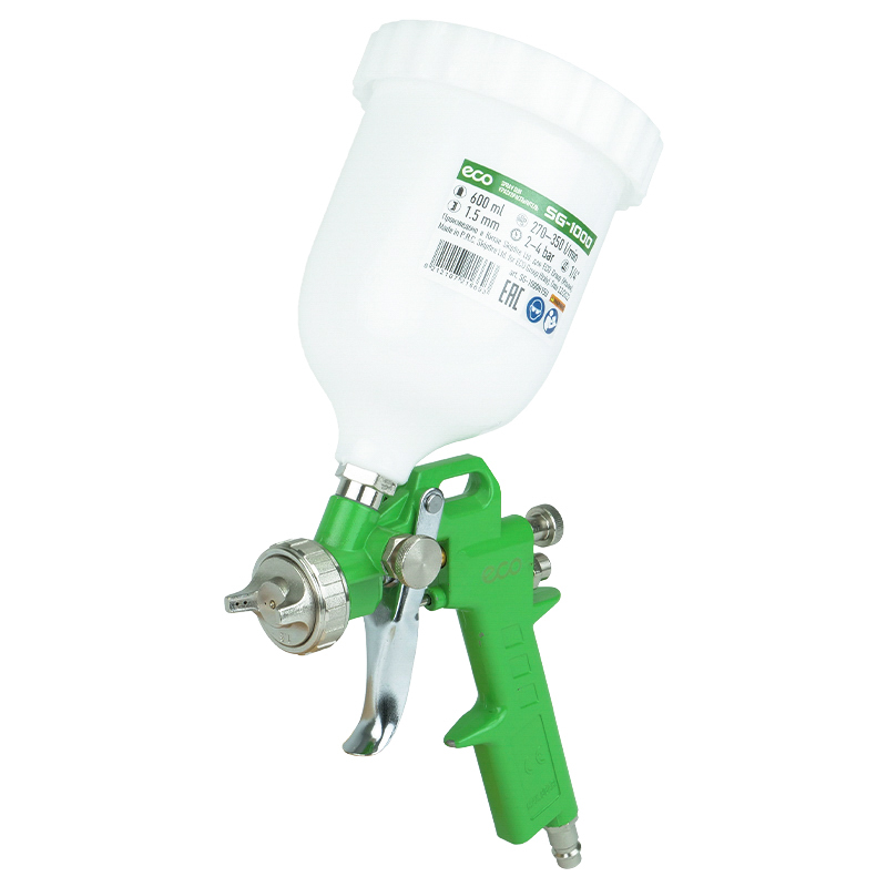 Краскораспылитель Eco SG-1000H15U (объем бачка 0.6 л, расход воздуха 350 л/мин) в Коврове