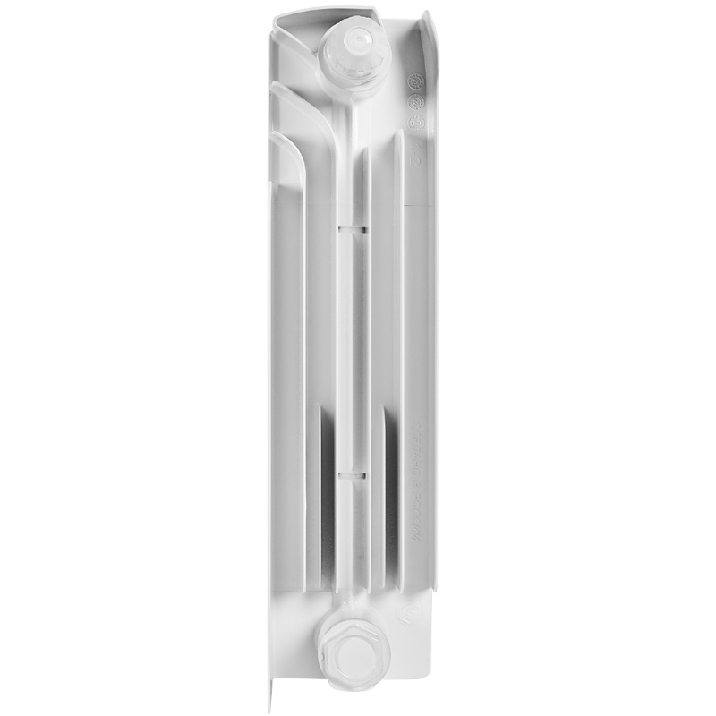 Радиатор Stout TITAN VENTIL 350 SRB-3320-035009, 9 секций, биметаллический, нижнее правое подключение, белый RAL 9016