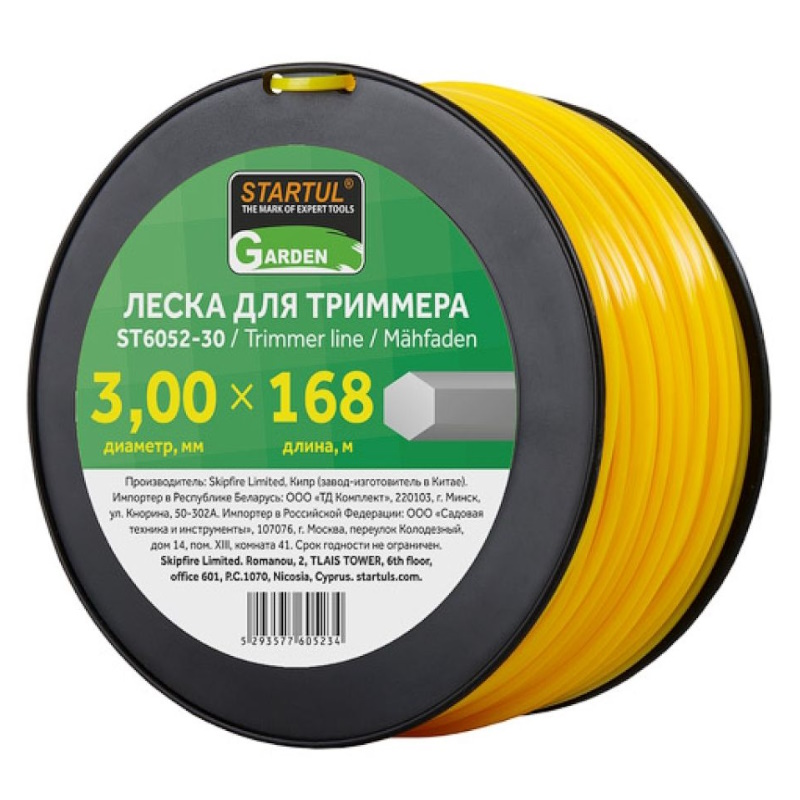 Леска Startul GARDEN ST6052-30, ф 3.0 мм х 168 м, шестигранное сечение