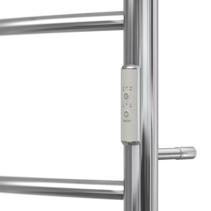 Полотенцесушитель электрический Point PN04846P П3, Афина, 400x600, с полкой, диммер справа, хром в Кинешме