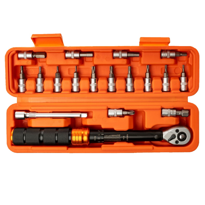Набор бит с динамометрическим ключом Maxpiler MTW-18-SET, 18 предметов, 1/4", 2-24 Нм