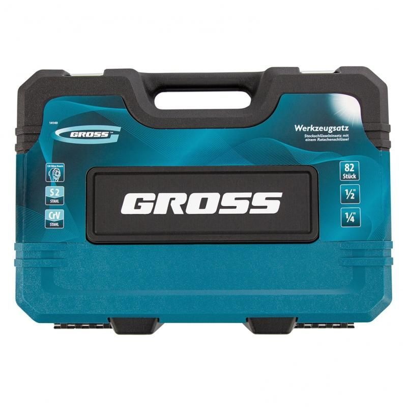 Набор инструментов Gross 14149, 82 пред., 120 зубьев, 1/4", 1/2"