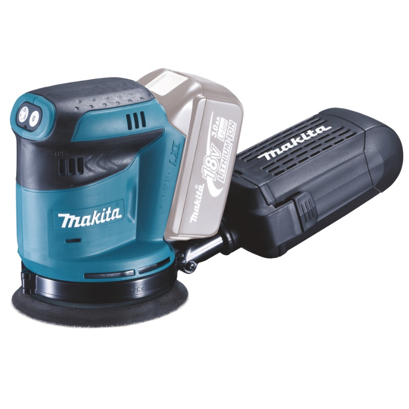 Аккумуляторная эксцентриковая шлифмашина Makita DBO180Z (Li-ion 18 В, амплитуда колебаний 2,8 мм, пылесборник, без АКБ и ЗУ)