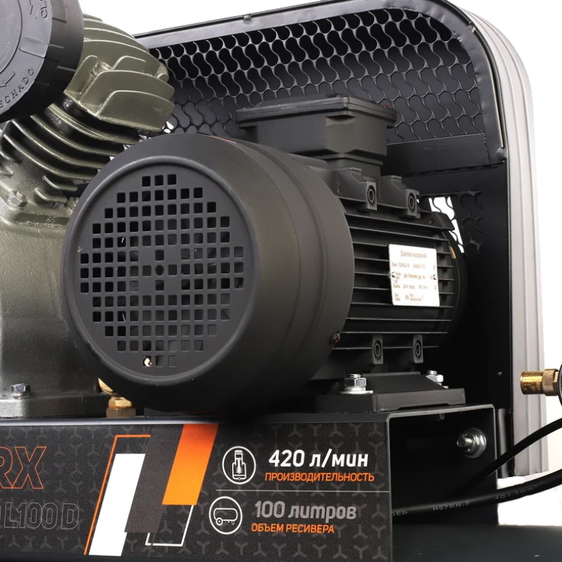 Компрессор Patriot KRX 420 L100 D 545302320, поршневой, ременной, масляный, 420 л/мин, 100 л, 10 бар, 2.2 кВт, 400 В в Муроме