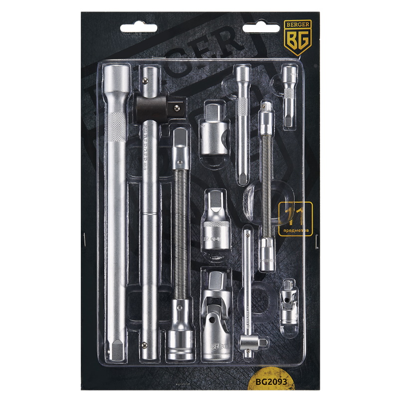 Набор удлинителей Berger BG2093 12 - 14 11 предметов 3425₽