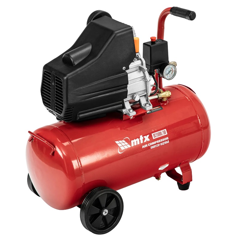 Компрессор воздушный MTX DC1500L/50 58018, 1,5 кВт, 50 л, 210 л/мин в Туле