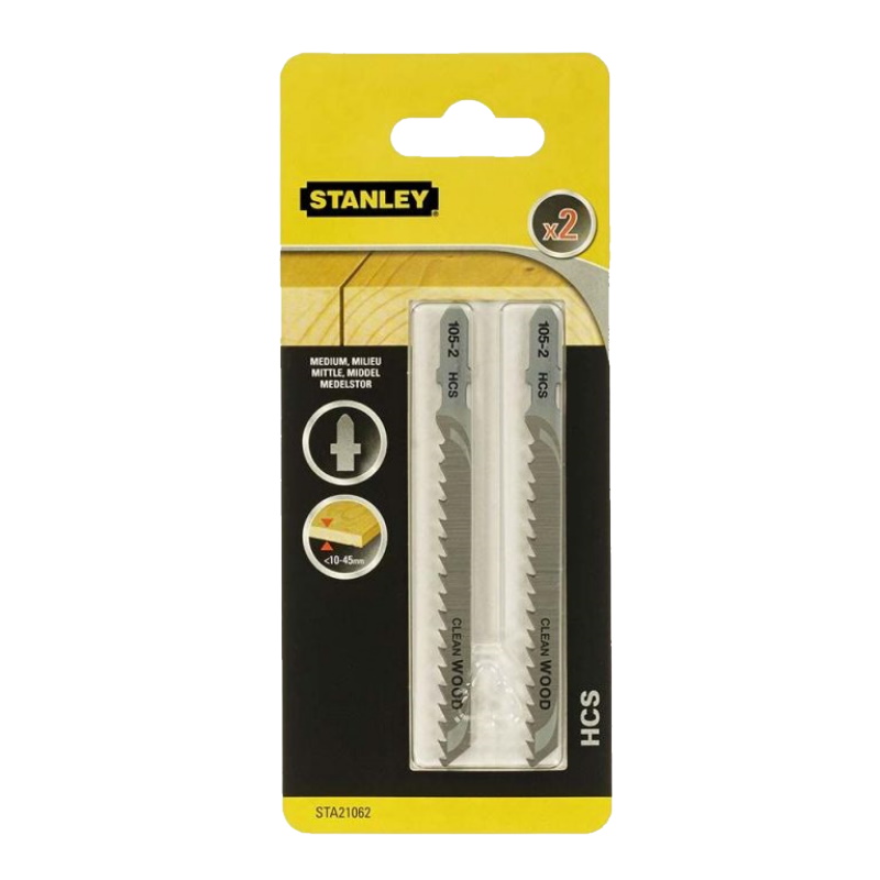 Полотна для лобзика по дереву Stanley T101D STA21062-XJ (HCS, 2 шт.)