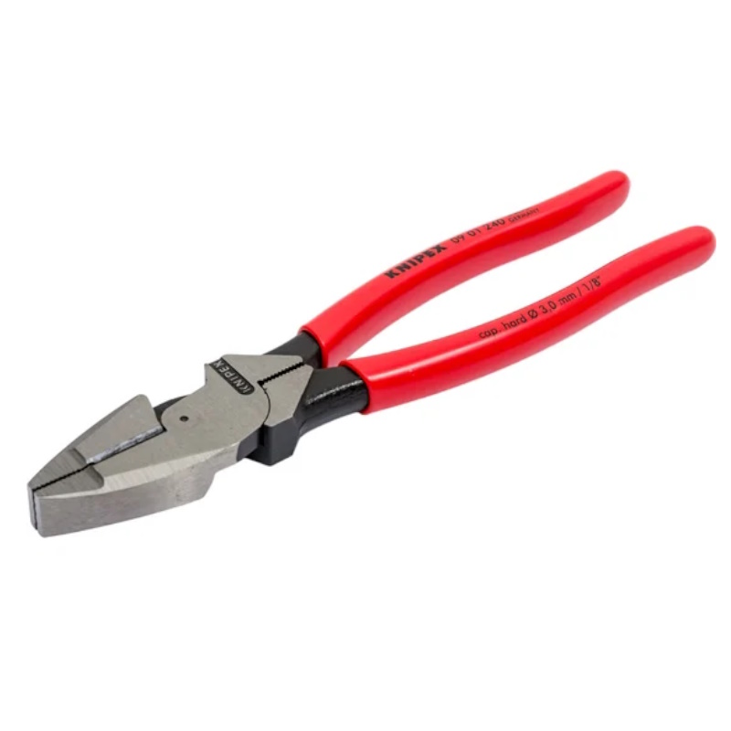 Плоскогубцы электромонтажные Knipex Lineman's KN-0901240, 240 мм, фосфатированные, обливные ручки в Муроме
