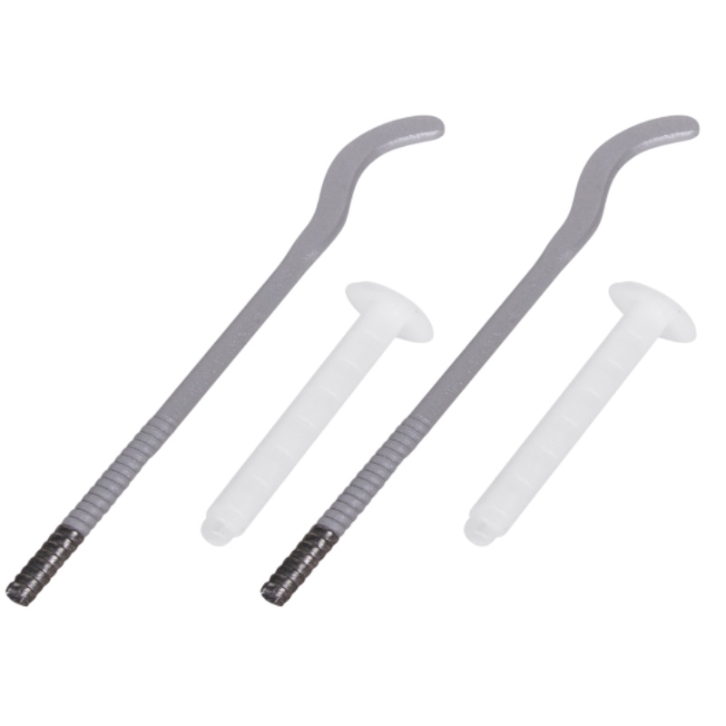 Комплект плоских кронштейнов с дюбелями Royal Thermo НС-1095830 RT06-02, 7,2х170мм, серебристые