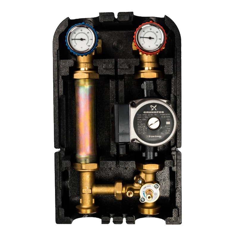 Насосная группа Stout SDG-0007-002502, с 3-х ходовым приводным смесителем 1", с насосом Grundfos UPSO 25-65 в Муроме