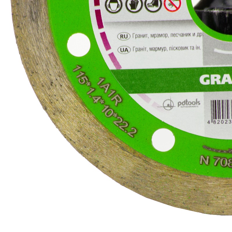 Круг отрезной алмазный PDT Granite 1А1R (115х1.4х10х22.2 мм) 820100CGRu во Владимире
