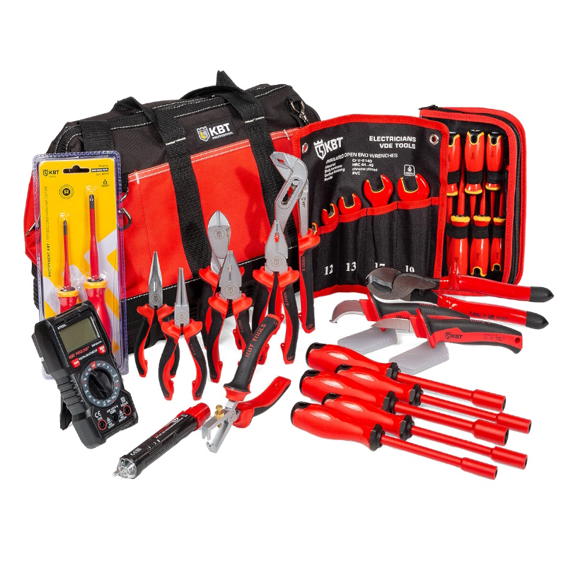 Набор инструментов электромонтажника КВТ НИЭ-04 67332 1000 В 18 предметов 29805₽