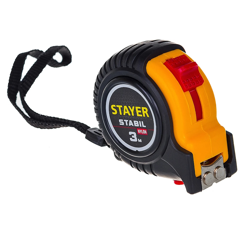 Рулетка профессиональная Stayer STABIL 34131-03, с двухсторонней шкалой, магнитный зацеп 3 м х 16 мм в Череповце