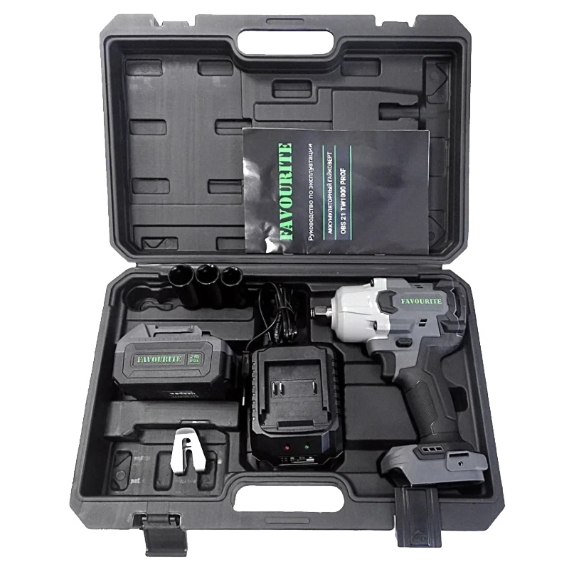 Гайковерт Favourite Professional OBS 21 TW1000, акк. БЕСЩЕТ. 21В 1* 4 Ач, (совместимость с Makita LXT) в Кинешме