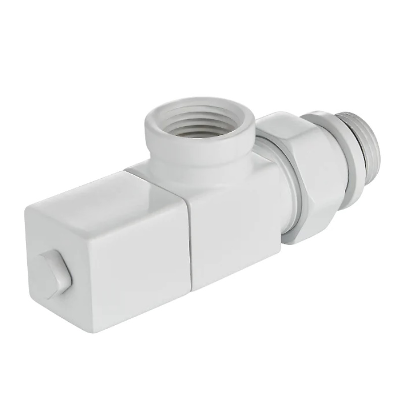 Набор дизайн-вентилей Royal Thermo CUBE НС-1422572, осевой, белый, 1/2" в Туле