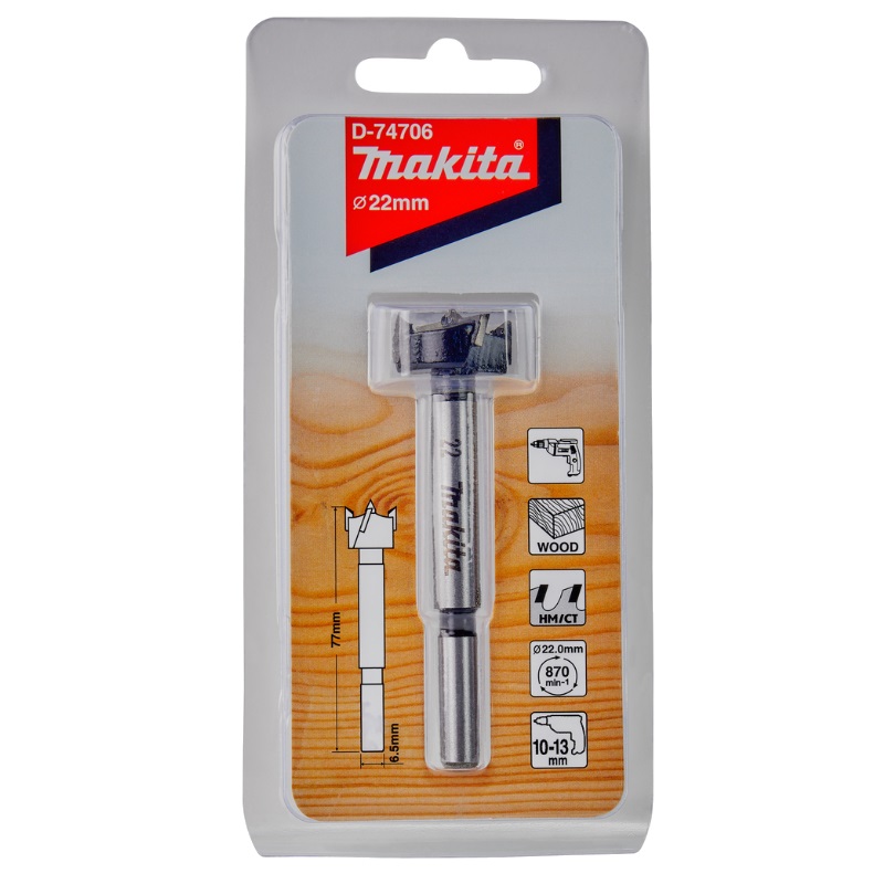 Сверло Форстнера Makita STANDARD D-74706 с зазубринами (22x77) в Костроме