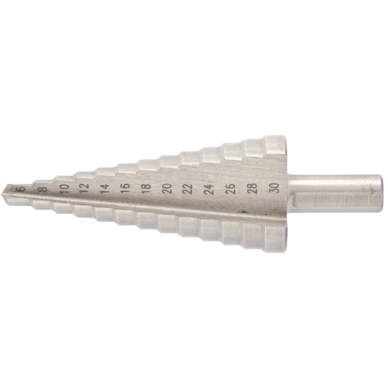 Сверло по металлу ступенчатое Барс 72362 (6-30 мм, 13 ступеней, Р6М5, трехгранный хвостовик) во Владимире