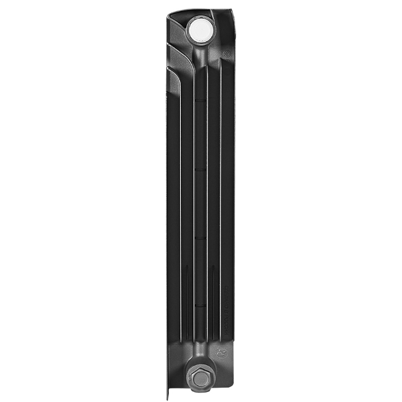 Радиатор Stout TITAN VENTIL 500 SRB-3320-050012 7024, 12 секций, биметаллический, нижнее правое подключение, графит RAL 7024 в Рыбинске