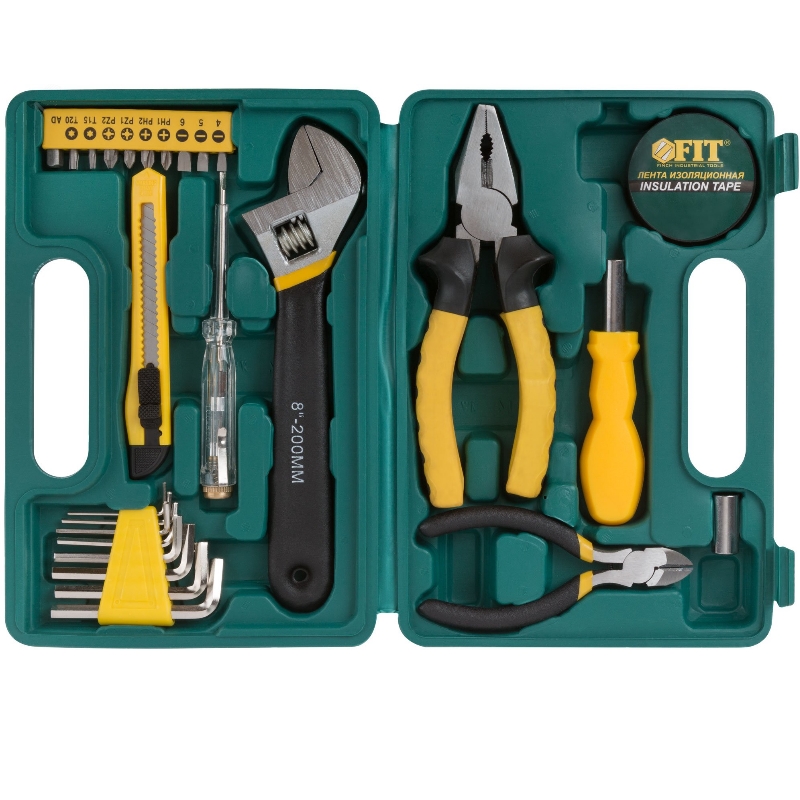 Набор инструмента Fit 65125 26 шт пластиковый чемодан 3906₽