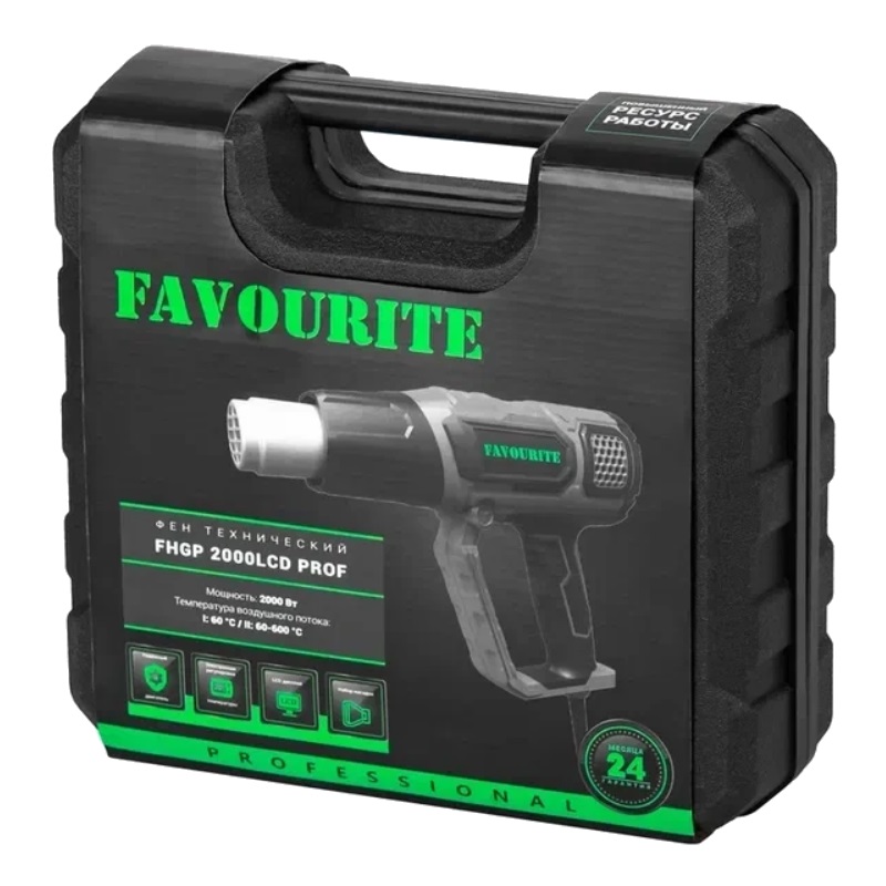 Фен технический Favourite PROFESSIONAL FHGP 2000LCD, 2000Вт в Туле