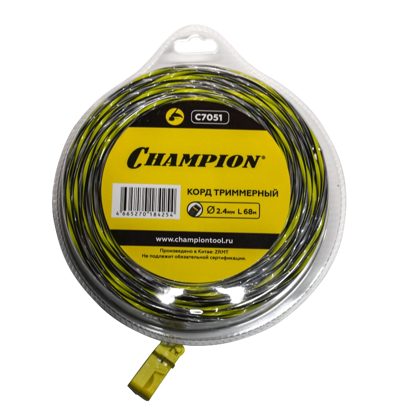 Корд триммерный Champion Tornado C7051 2.4мм* 68м (витой квадрат) в Твери