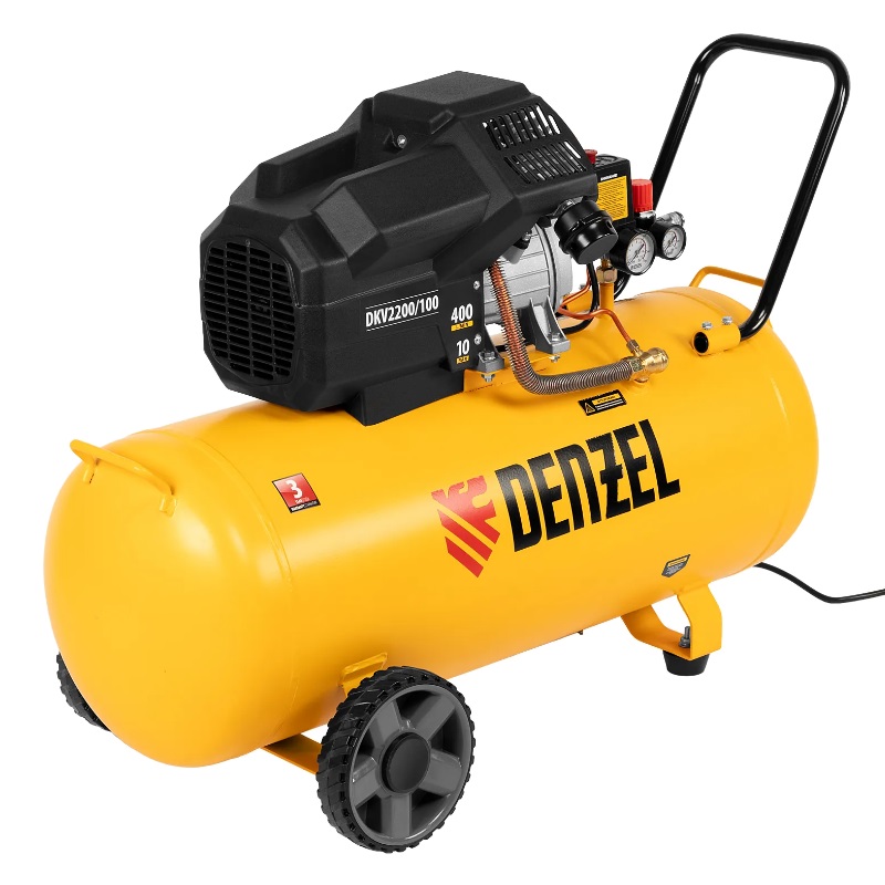 Компрессор воздушный Denzel DKV2200/100 58079 (Х-PRO 2.2 кВт, 400 л/мин, 100 л) в Иваново