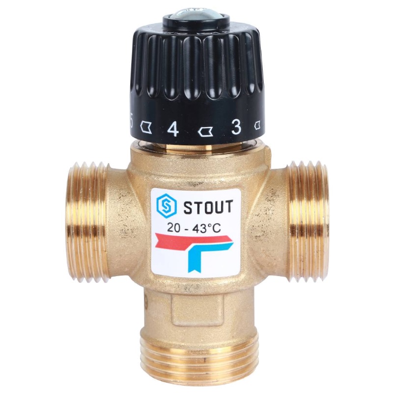 Термостатический смесительный клапан Stout SVM-0120-164325 1"HP 20-43 C KV 1.6 в Иваново