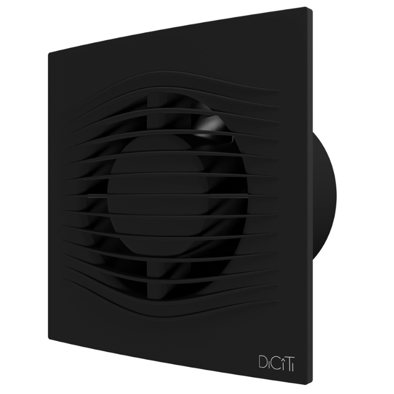 Вентилятор осевой Era Diciti SLIM 4C Matt black, вытяжной, D=100, обратный клапан в Коврове