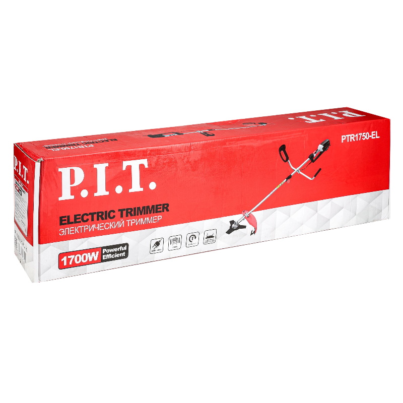 Триммер электрический P.I.T. PTR1750-EL (1700Вт, 6800 об/мин, Ø420 мм, ремень, разъемная штанга, нож+леска) в Муроме