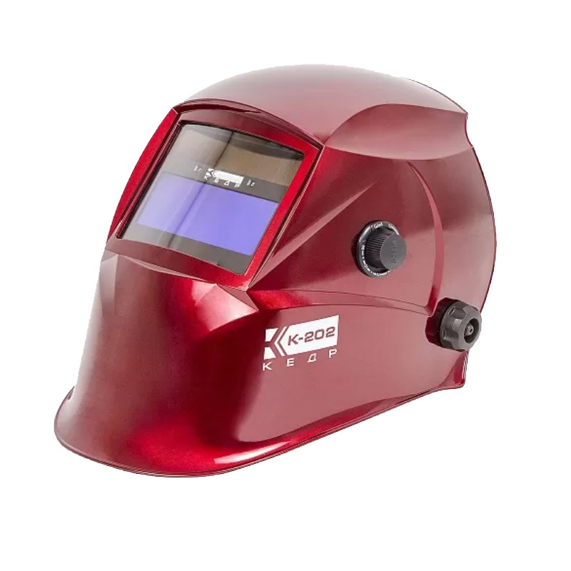 Маска сварщика  Кедр "К-202 PRIME" 8004488, красная, в разобранном виде