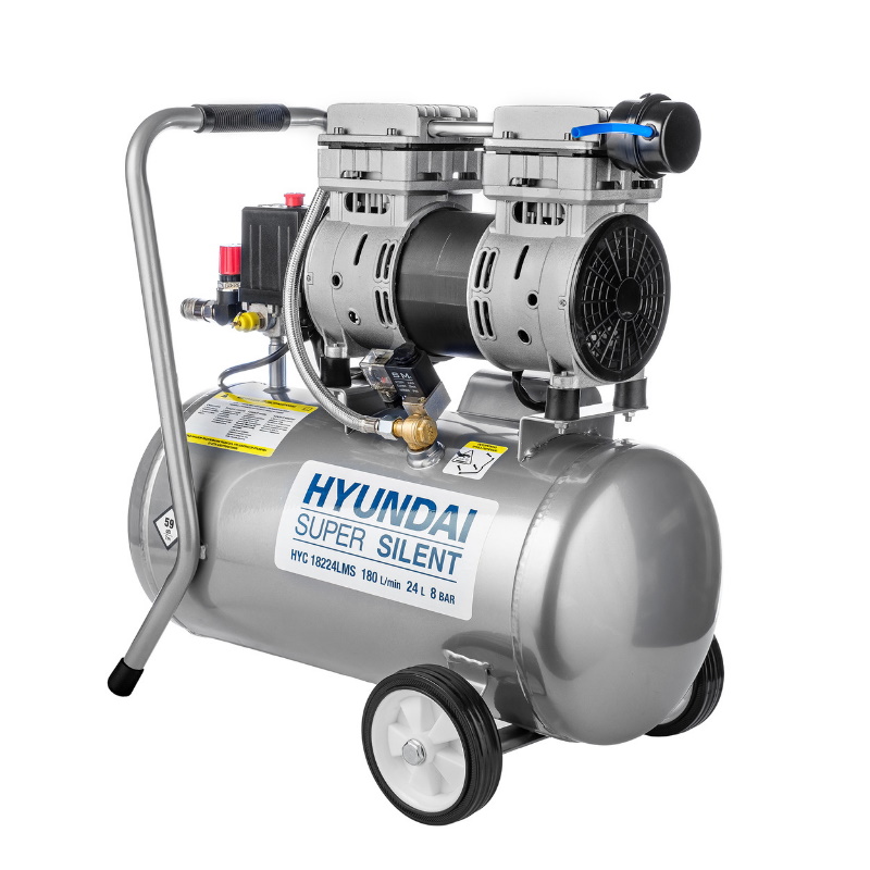 Компрессор безмасляный поршневой Hyundai HYC 18224LMS, бесшумный в Коврове