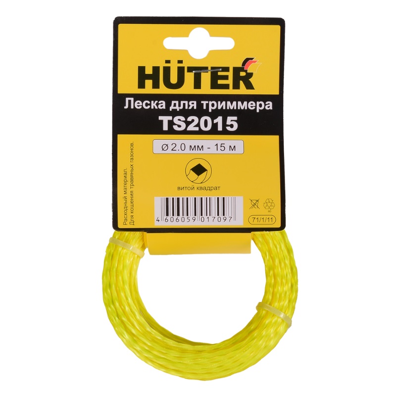 Леска для триммера Huter TS2015 71/1/11, 4606059017097, 2 мм