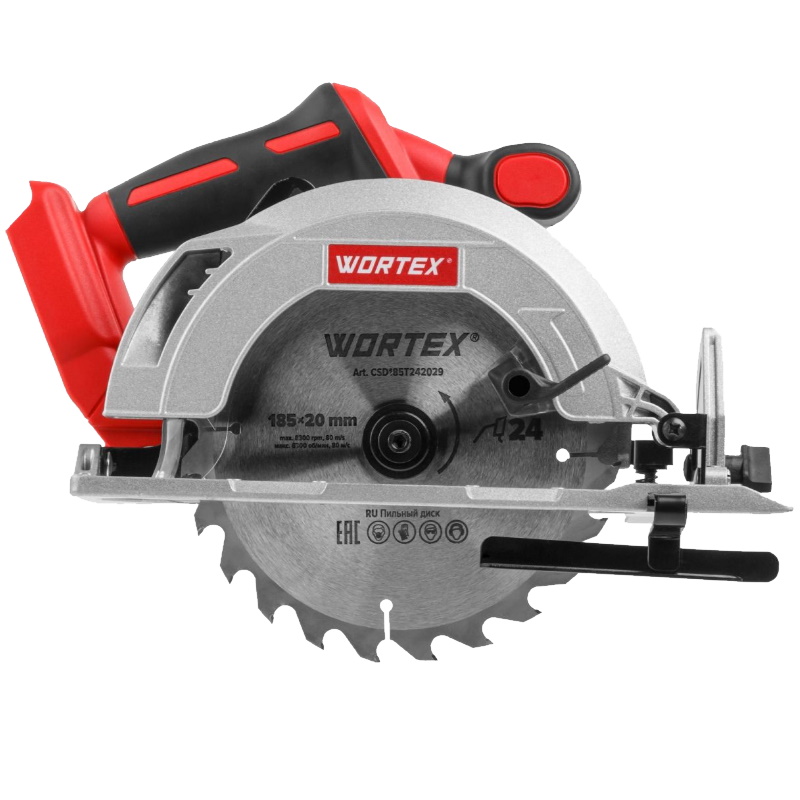 Аккумуляторная циркулярная пила Wortex CCS 1819-1 1329533, с аккумулятором и зарядным устройством в Коврове