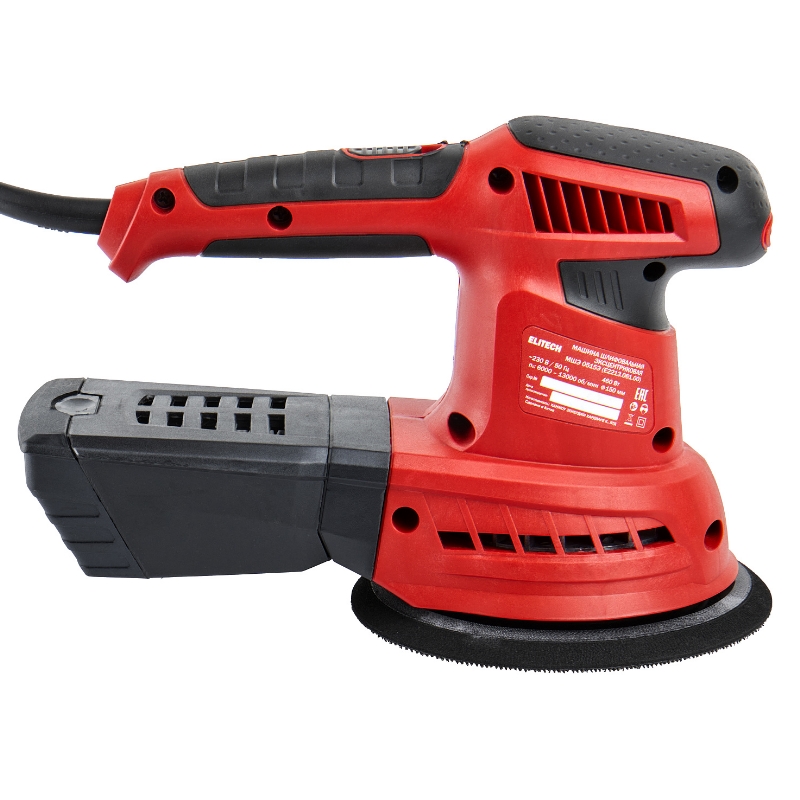 Шлифмашина эксцентриковая Elitech МШЭ 0515Э (E2213.061.00) 207375,460Вт,ф150мм,6000-12000об/мин в Коврове
