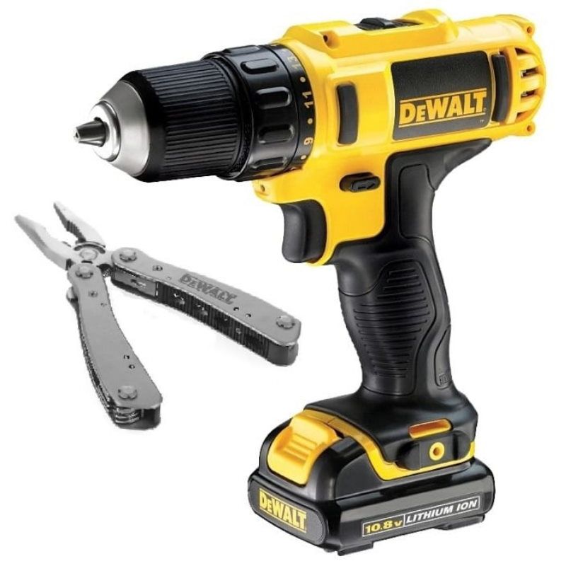 Аккумуляторная дрель-шуруповерт DeWalt DCD710C2P-KS 10.8 В + мультитул