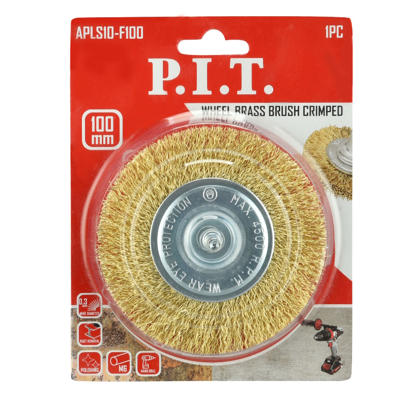 Щетка дисковая P.I.T. APLS10-F100, 100x0,3мм хвостовик, 6 мм в Александрове
