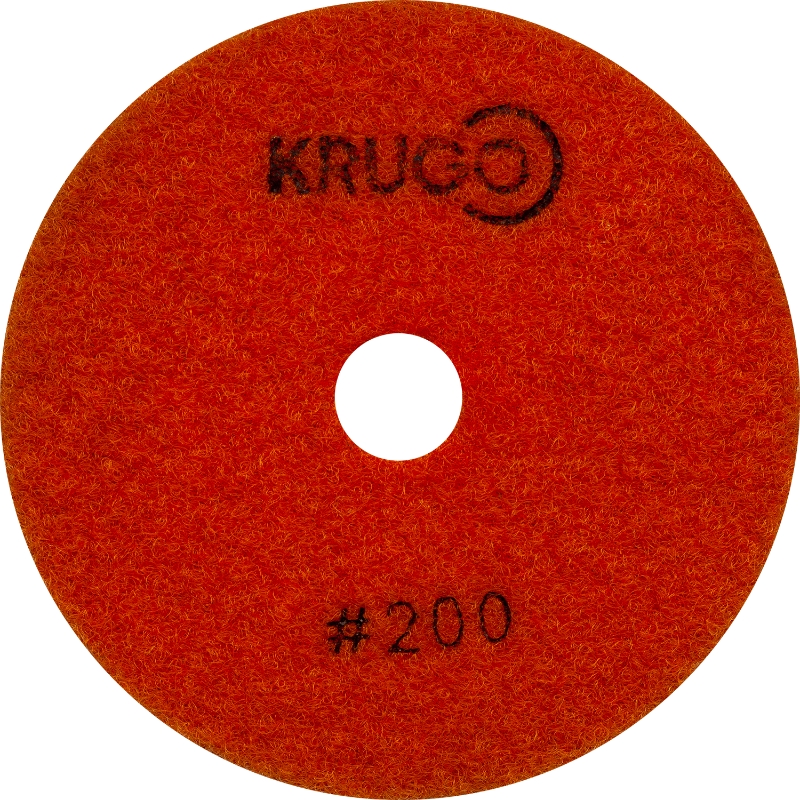 Круг алмазный Krugo PPW040200, гибкий, шлифовальный(АГШК), №200, мокрый, 100 мм, 10 шт. в Рыбинске