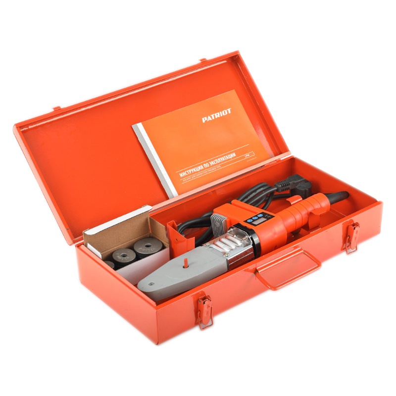 Аппарат для сварки пластиковых труб Patriot PW 800 3 насадки электронная регулировка ЖК дисплей металлический кейс