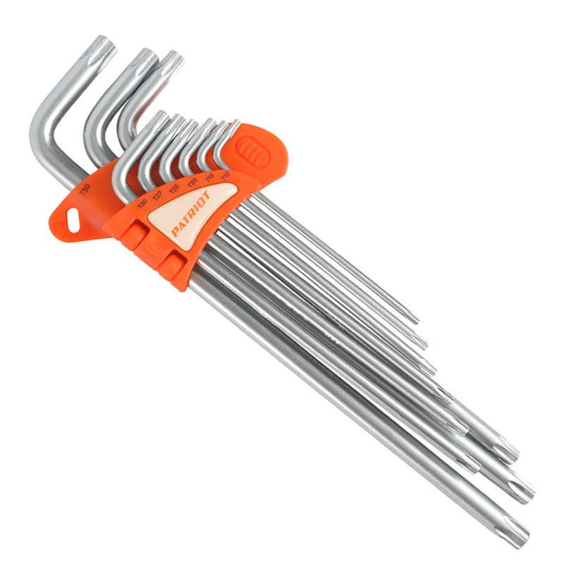 Набор ключей Patriot SKТ-9EL 350002005, TORX, экстра длинные, T10-T50, CRV, 9 шт