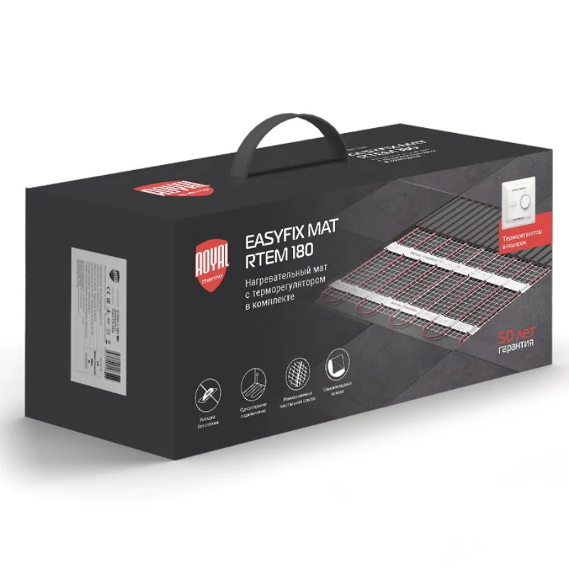 Мат нагревательный Royal Thermo EasyFix Mat RTEM 2-180-6 НС-1599105 (комплект с терморегулятором) в Кинешме