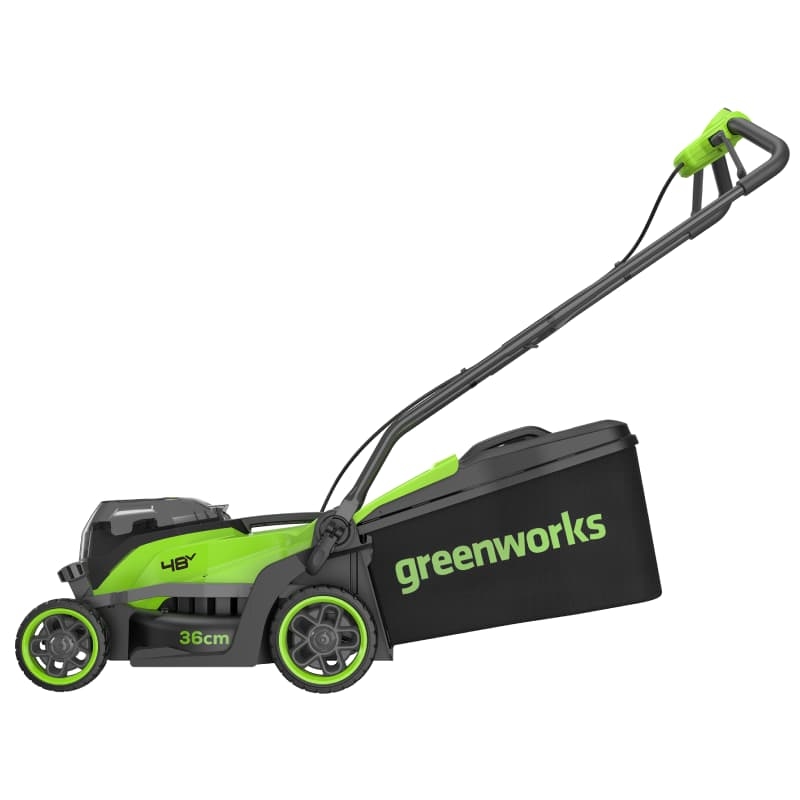 Газонокосилка аккумуляорная Greenworks GD24X2LM361 2520707UD, 24Вx2, 36 см, бесщеточная, c 2хАКБ 4Ач и ЗУ в Туле