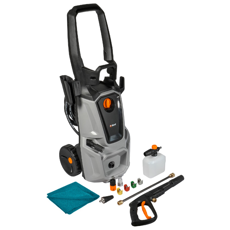 Мойка высокого давления Bort KEX-2700-R 93416145, 190 бар, 2,5 кВт, 8 л/мин, бесщеточный двигатель, набор аксессуаров 12 шт, автоотключение при перегреве во Владимире