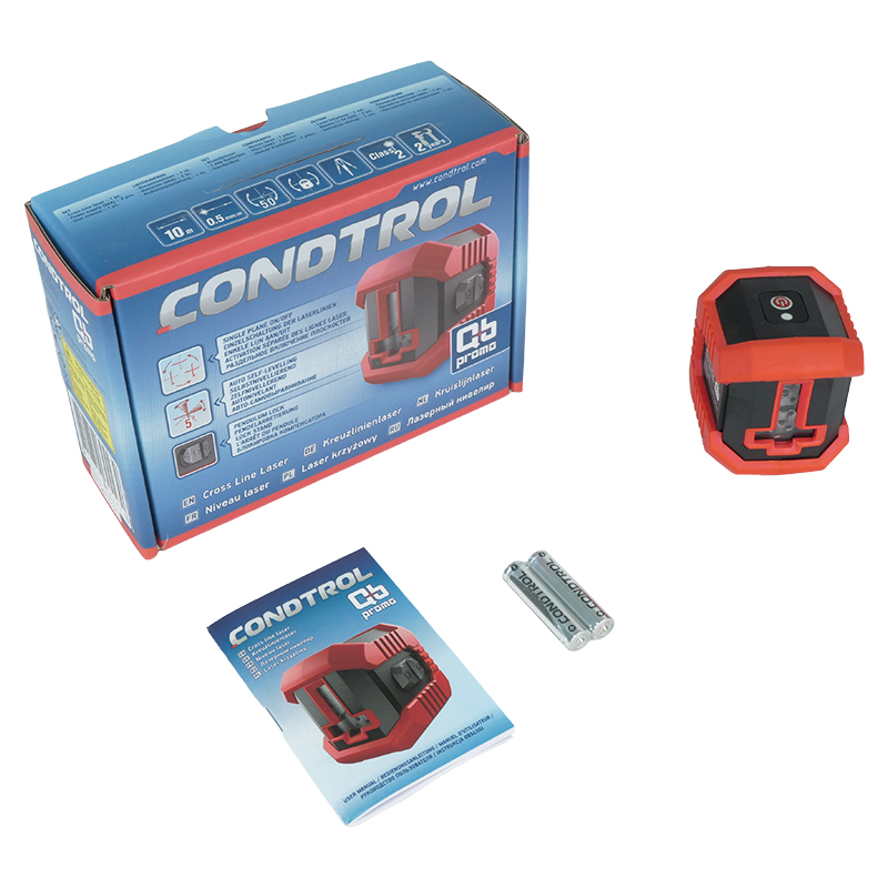 Лазерный нивелир Condtrol QB 1-2-142 (источник питания 2 ААА, вес 175 г, автоматическое выравнивание) в Коврове