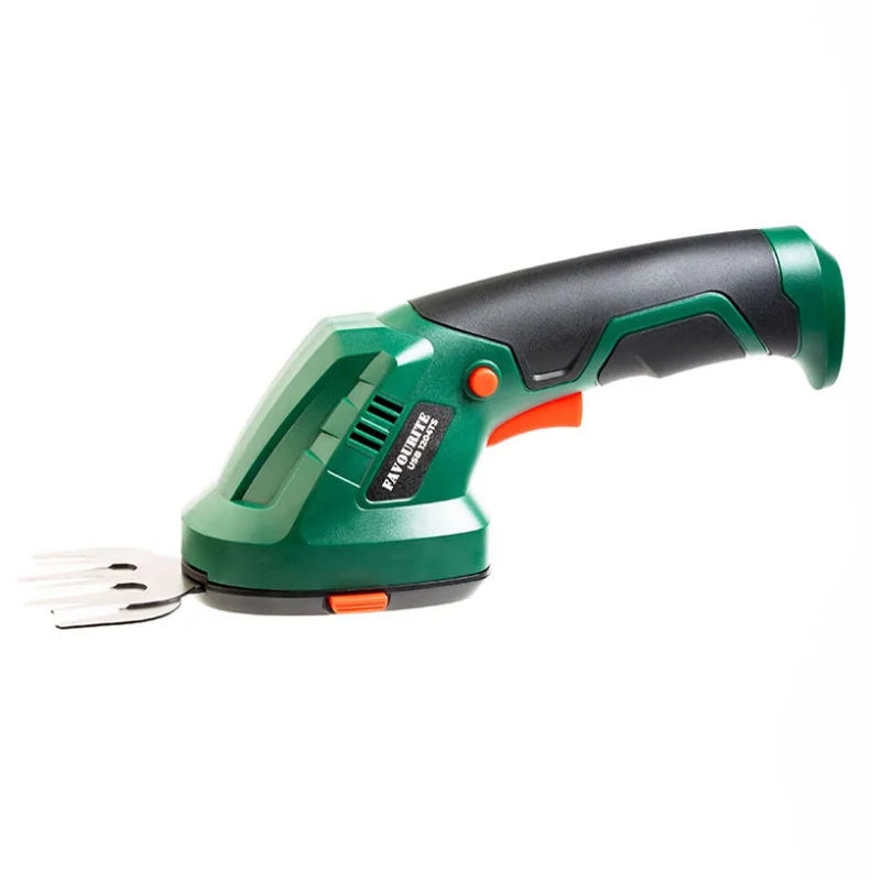 Ножницы-кусторез аккумуляторные Favourite USB 1204TS, 4В,2Ач,лезвия 80 мм для травы / 150 мм для кустов