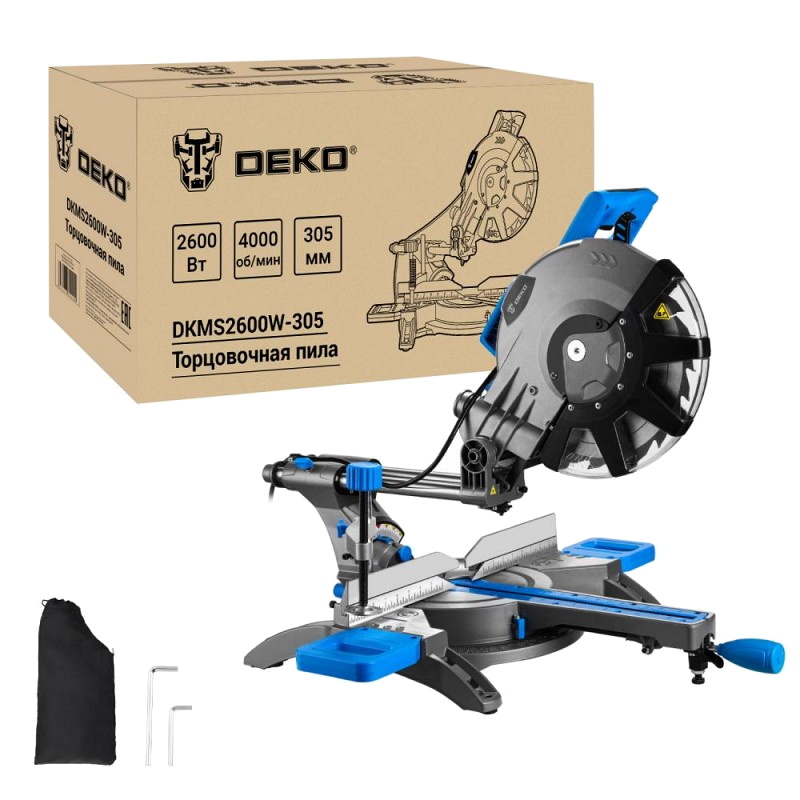 Торцовочная пила Deko DKMS2600W-305 Laser 083-1094 в Ярославле