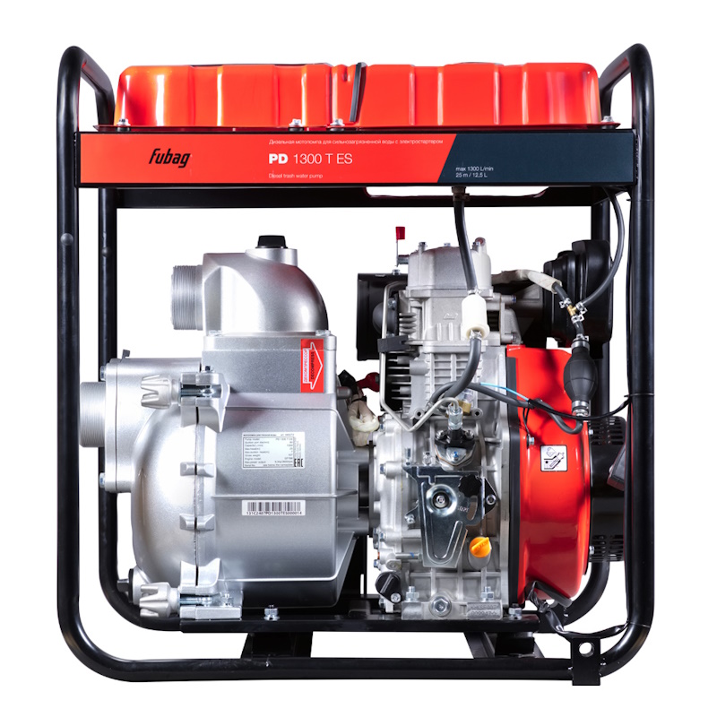 Мотопомпа для сильнозагрязненной воды Fubag PD 1300T ES 646272, дизель, 1300 л/мин, 25м в Иваново
