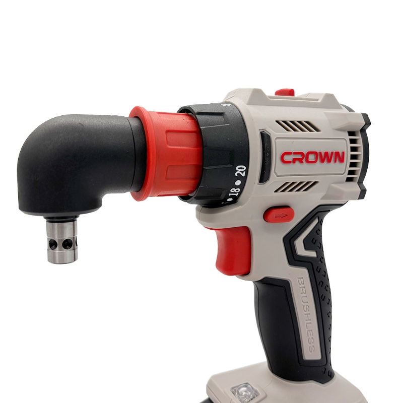 Дрель-шуруповерт Crown CT21131HQX-2 BMC, аккумуляторный, бесщеточный, 20В, 2х2.0Ач, б/з патрон+ угл. патрон + патрон со/смещением в Череповце