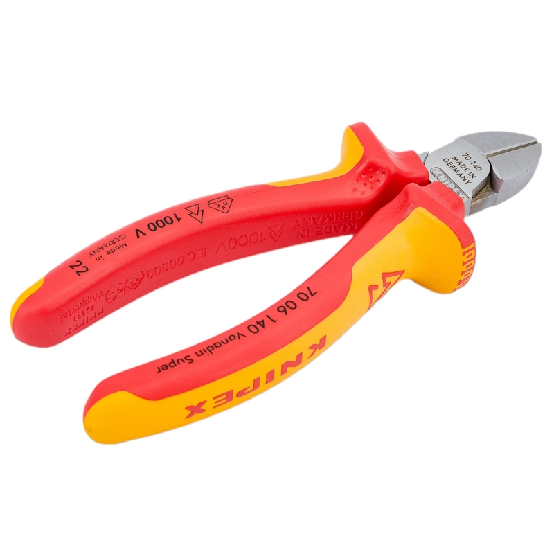 Бокорезы для кабеля Knipex VDE KN-7006180SB (двухкомпонентные рукоятки)