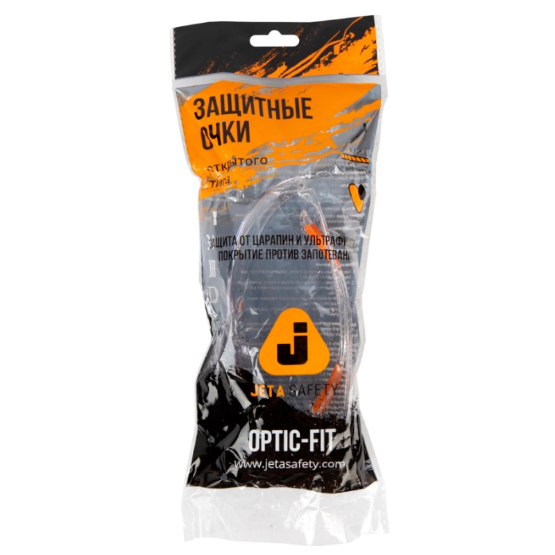 Очки защитные открытого типа Jeta Safety JSG-7680 Optic-Fit, прозрачные линзы