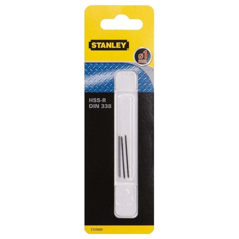 Сверло по металлу Stanley STA50000-QZ, HSS-R, 1 мм, 3 штуки в Иваново